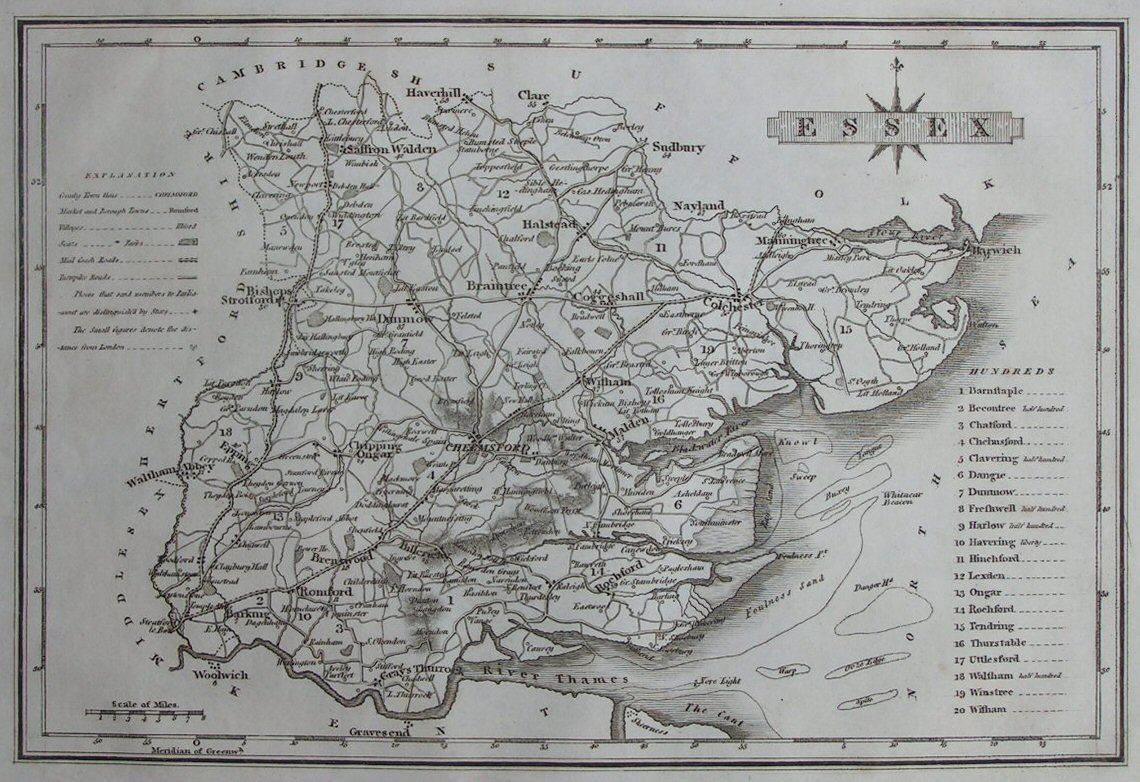 Map of Essex - Wallis
